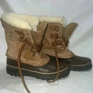 Sorel Alpine Womens Brown Insulated Leather Waterproof Made In Canada SZ 7